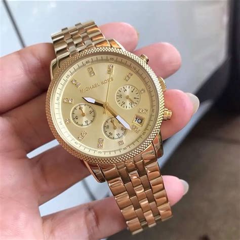 michael kors mk5676 ladies watch|michael kors mk5676 ritz gold dial s/steel chronograph ladies .